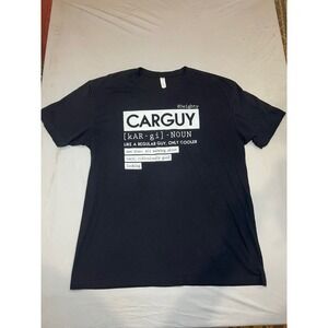 80eighty CARGUY‎ Definition T-Shirt Mens XL Funny Car Lover Gift Black Top